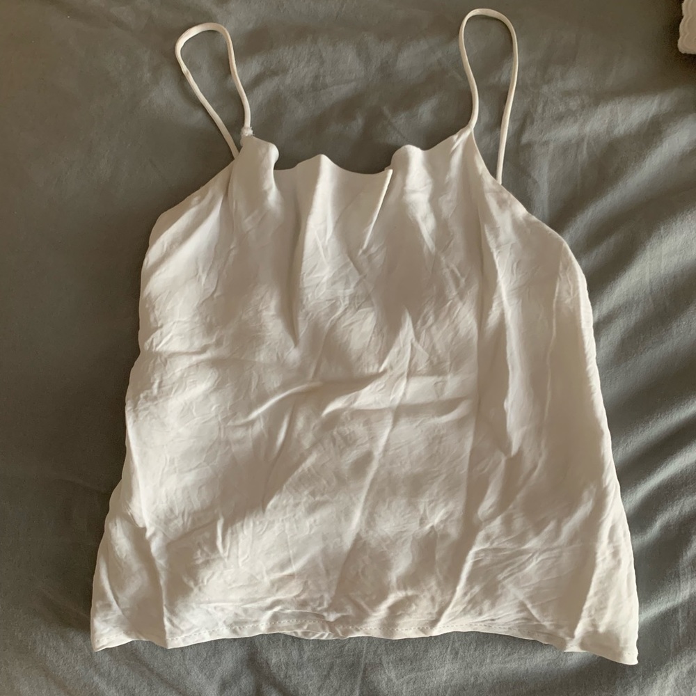 Zara cowl neck tan top